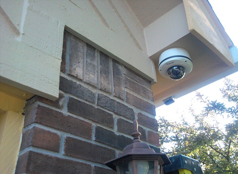Security Camera Installed on a House